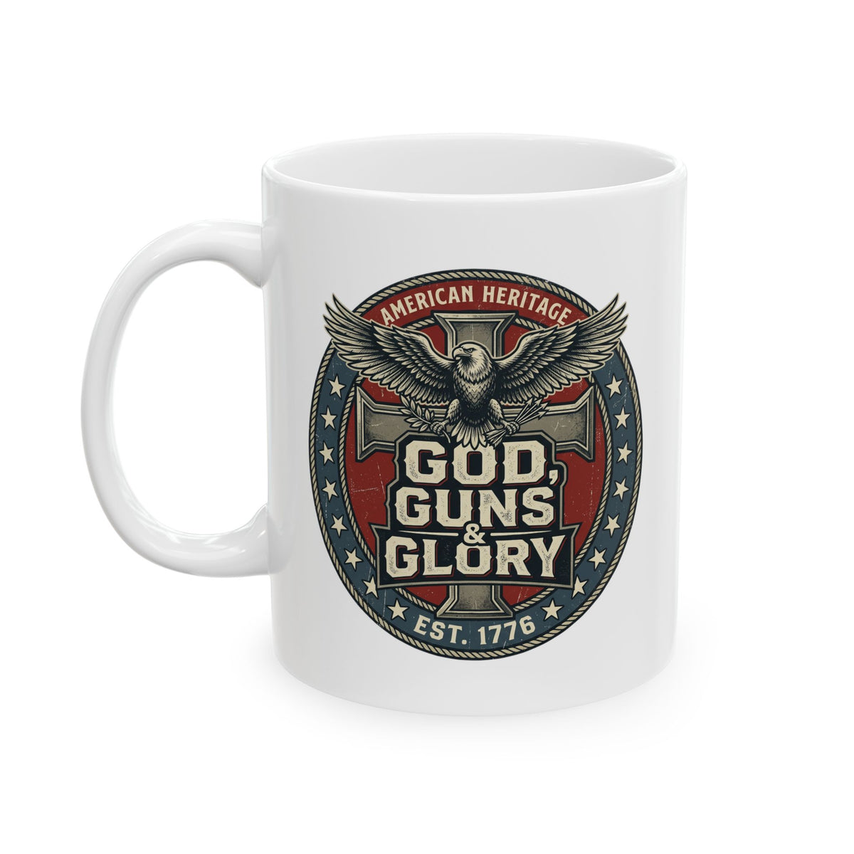 GOD GUNS n GLORY Ceramic Coffee Mug