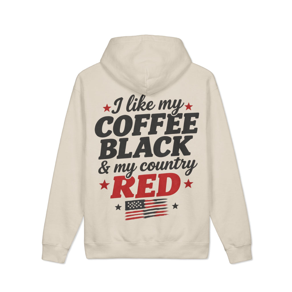 "I Like My Coffee Black & My Country Red" Patriotic Pullover