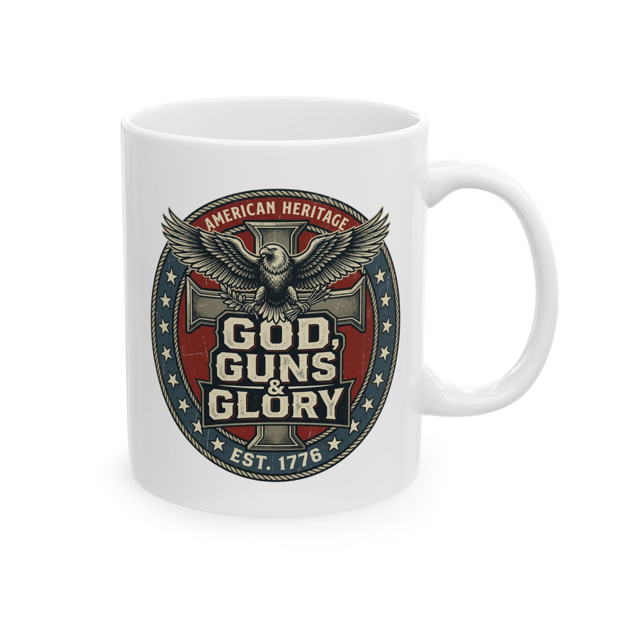 GOD GUNS n GLORY Ceramic Coffee Mug