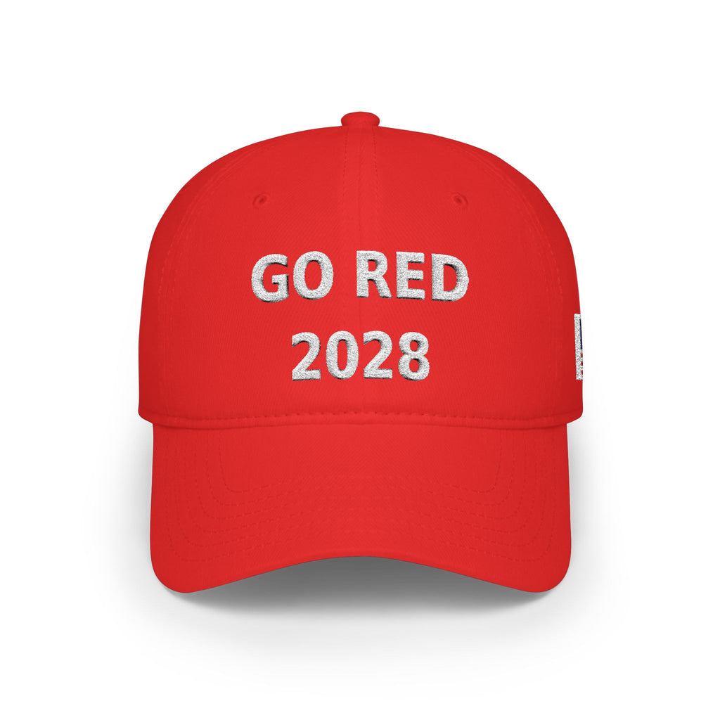 Go Red 2028 Cap — Low Profile Red Baseball Hat