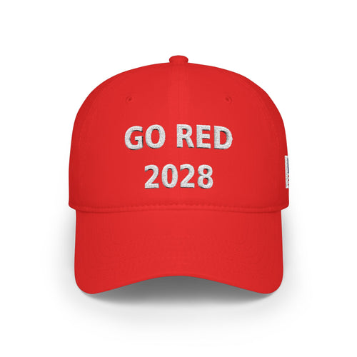 Go Red 2028 Cap — Low Profile Red Baseball Hat