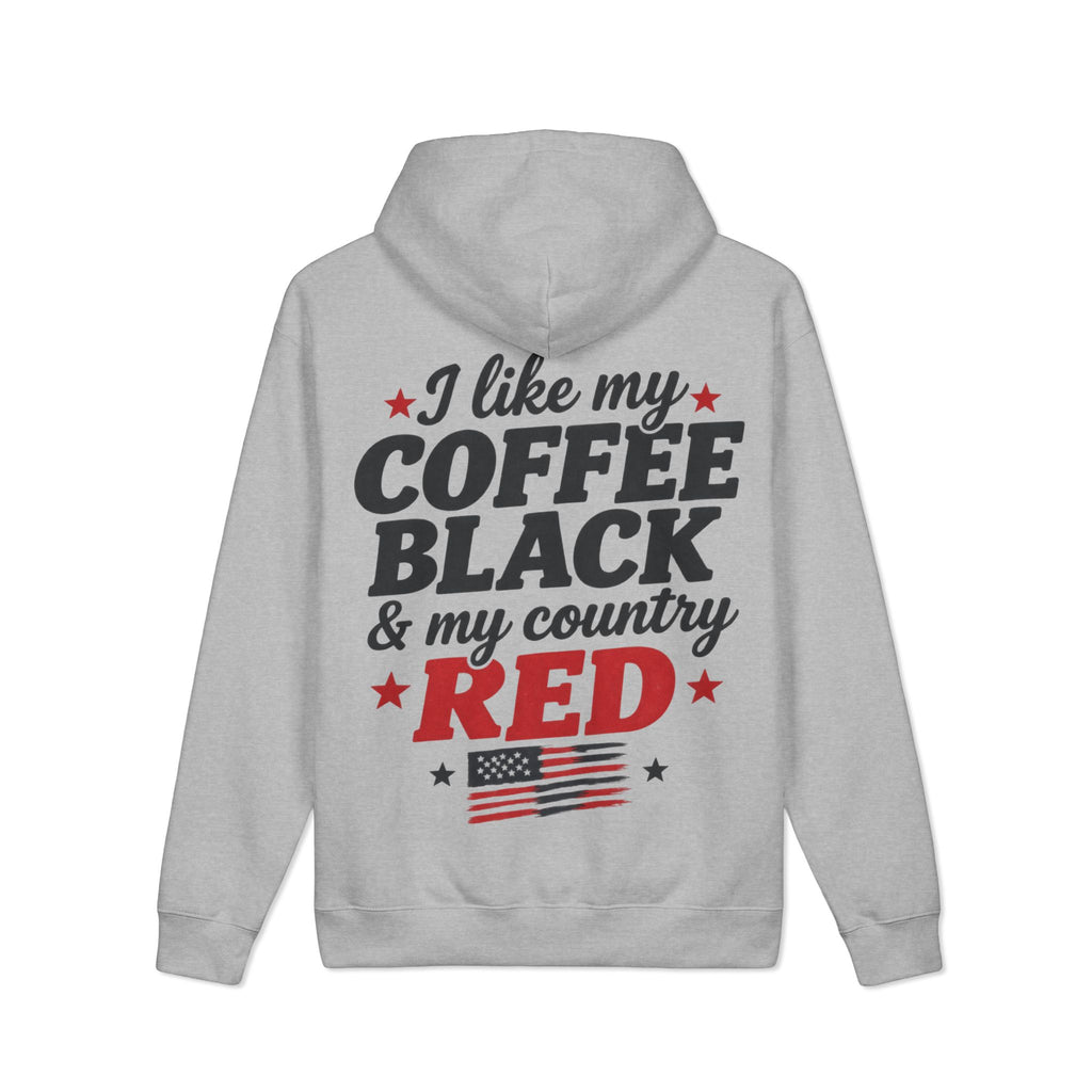 "I Like My Coffee Black & My Country Red" Patriotic Pullover